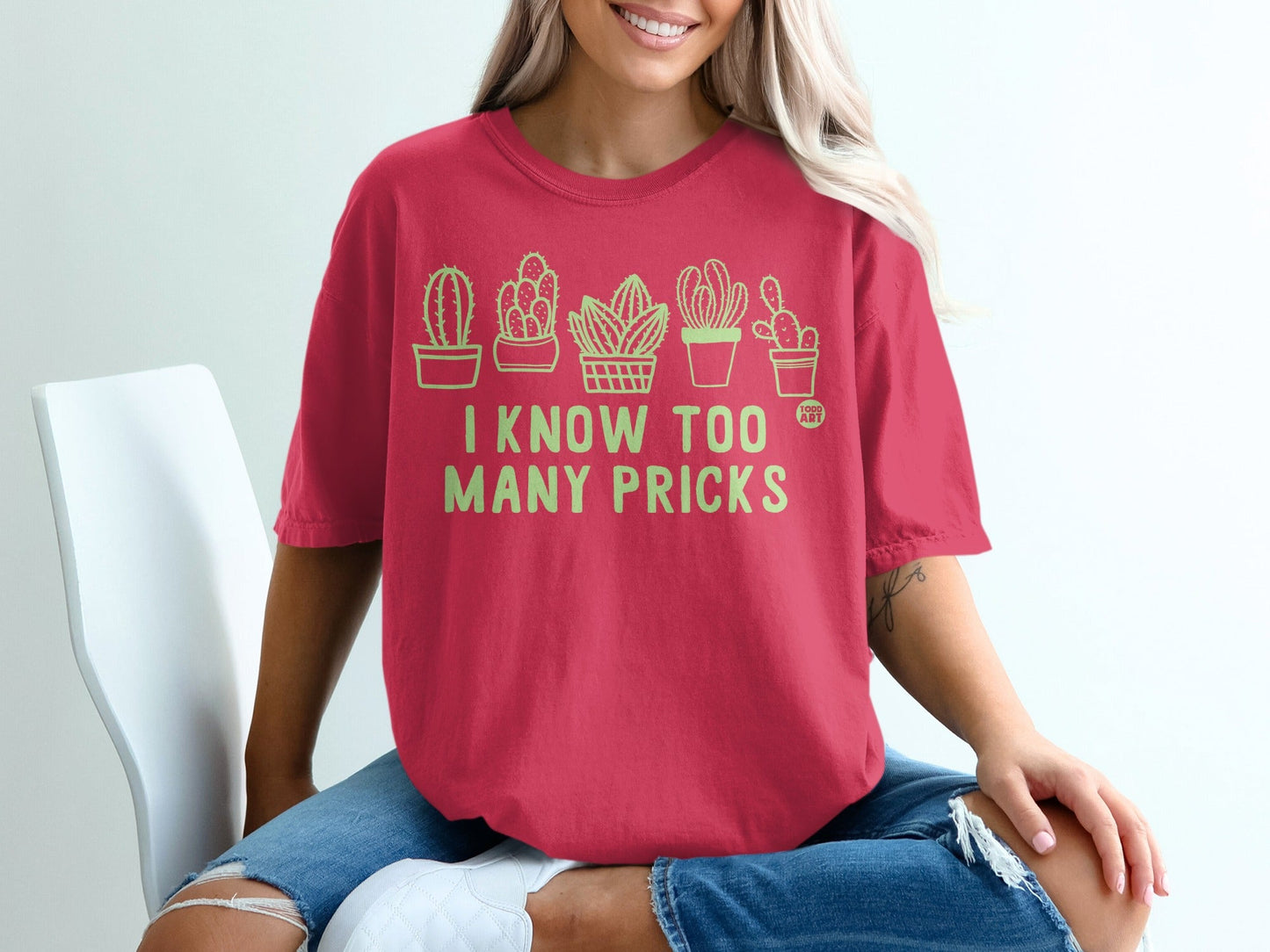 I Know Too Many Pricks Cactus Graphic T-Shirt