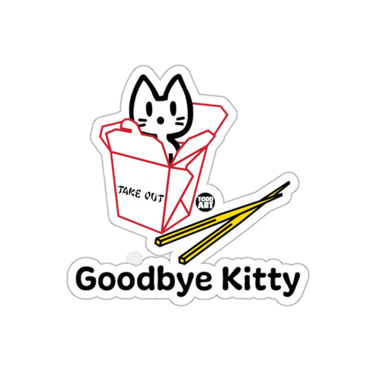 Goodbye Kitty Take Out Box With Chopsticks Sticker