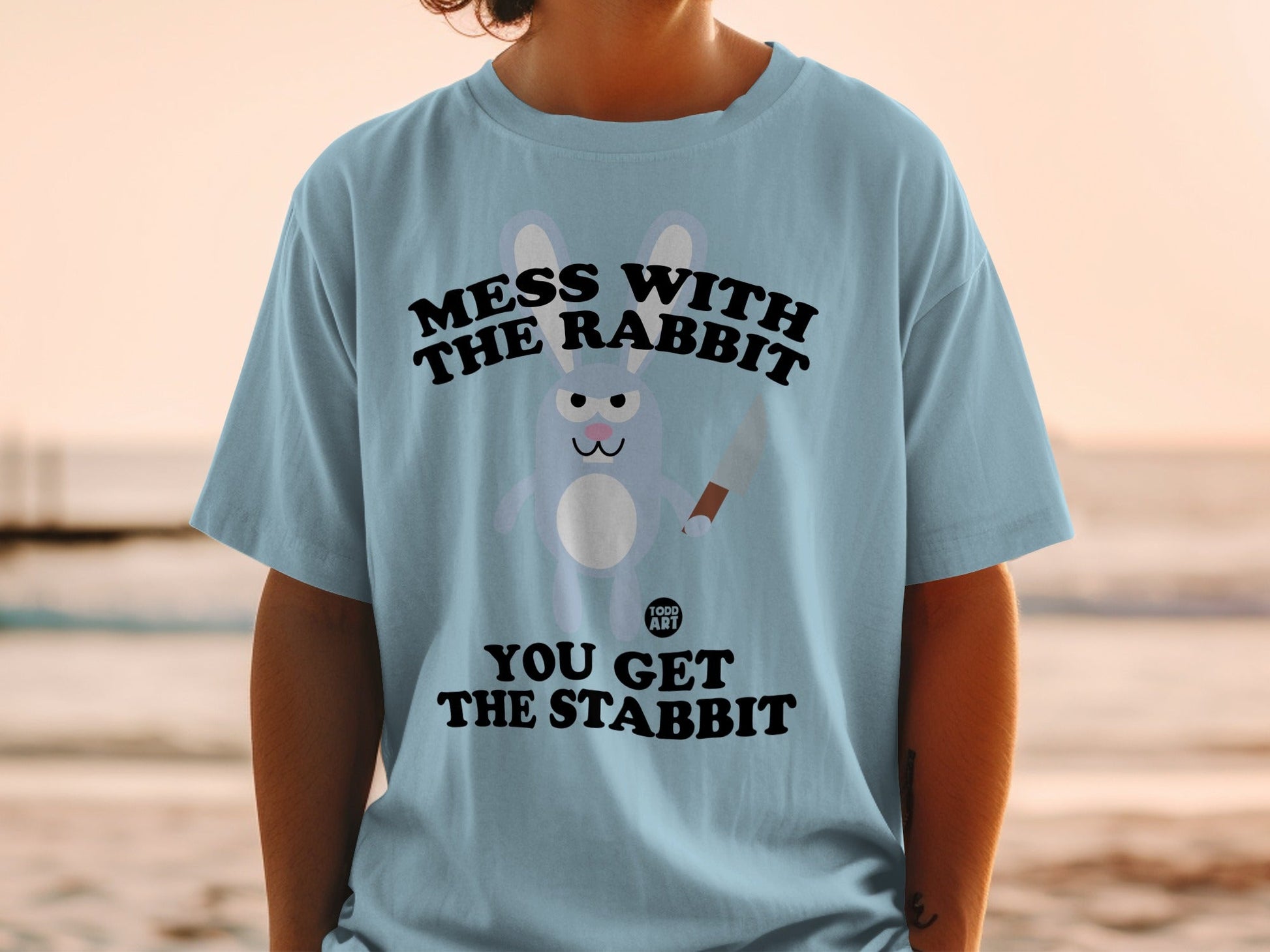 Mess With The Rabbit You Get The Stabbit Graphic Shirt