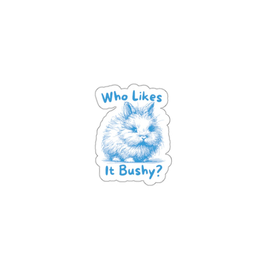Who Likes It Bushy Cute Cat Illustration Sticker