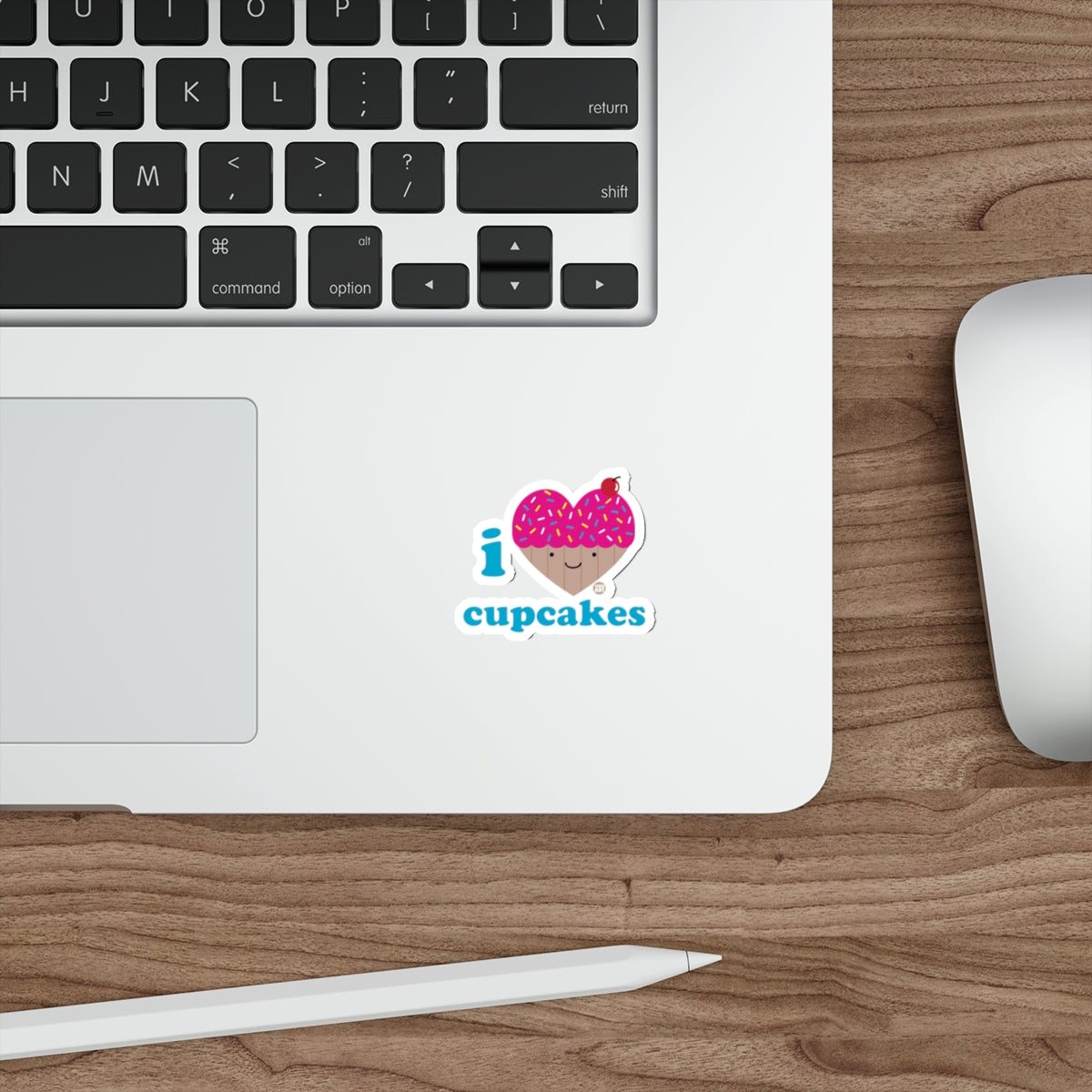 I Love Cupcakes Decorative Laptop Sticker
