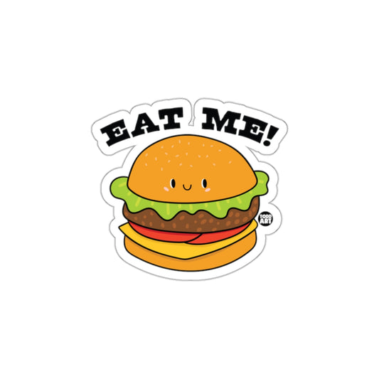 Cute Cartoon Hamburger Eat Me Sticker