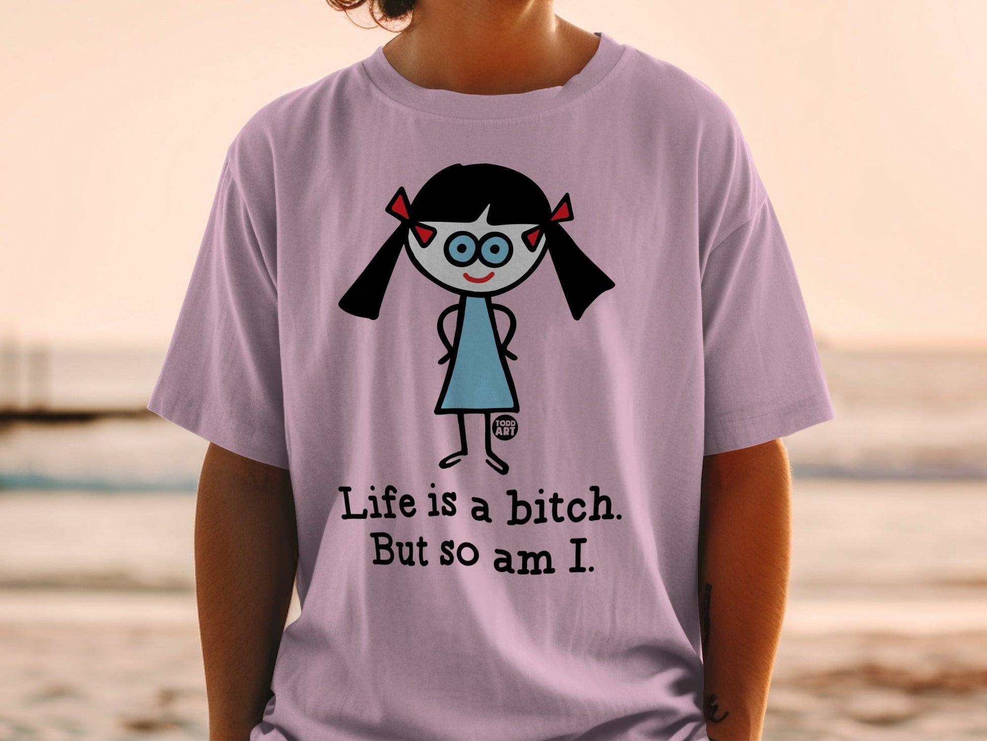 Quirky Illustration Graphic Tee with Sassy Statement Design