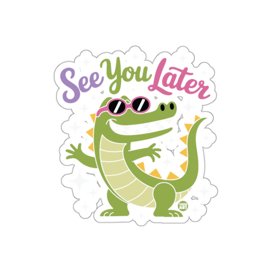 See You Later Alligator With Shades Cool Cartoon Stickers