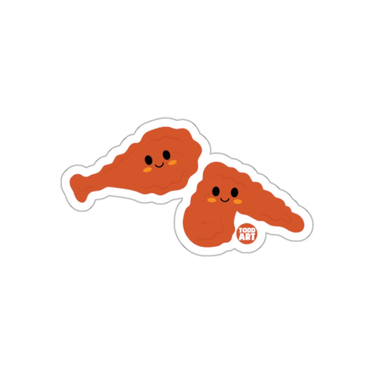 Cute Smiling Fried Chicken Drumsticks Sticker Product