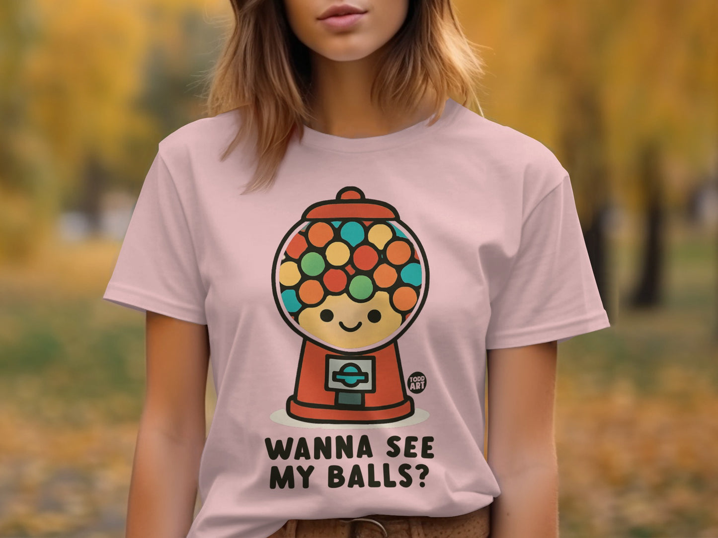 Wanna See My Balls Gumball Machine T-shirt