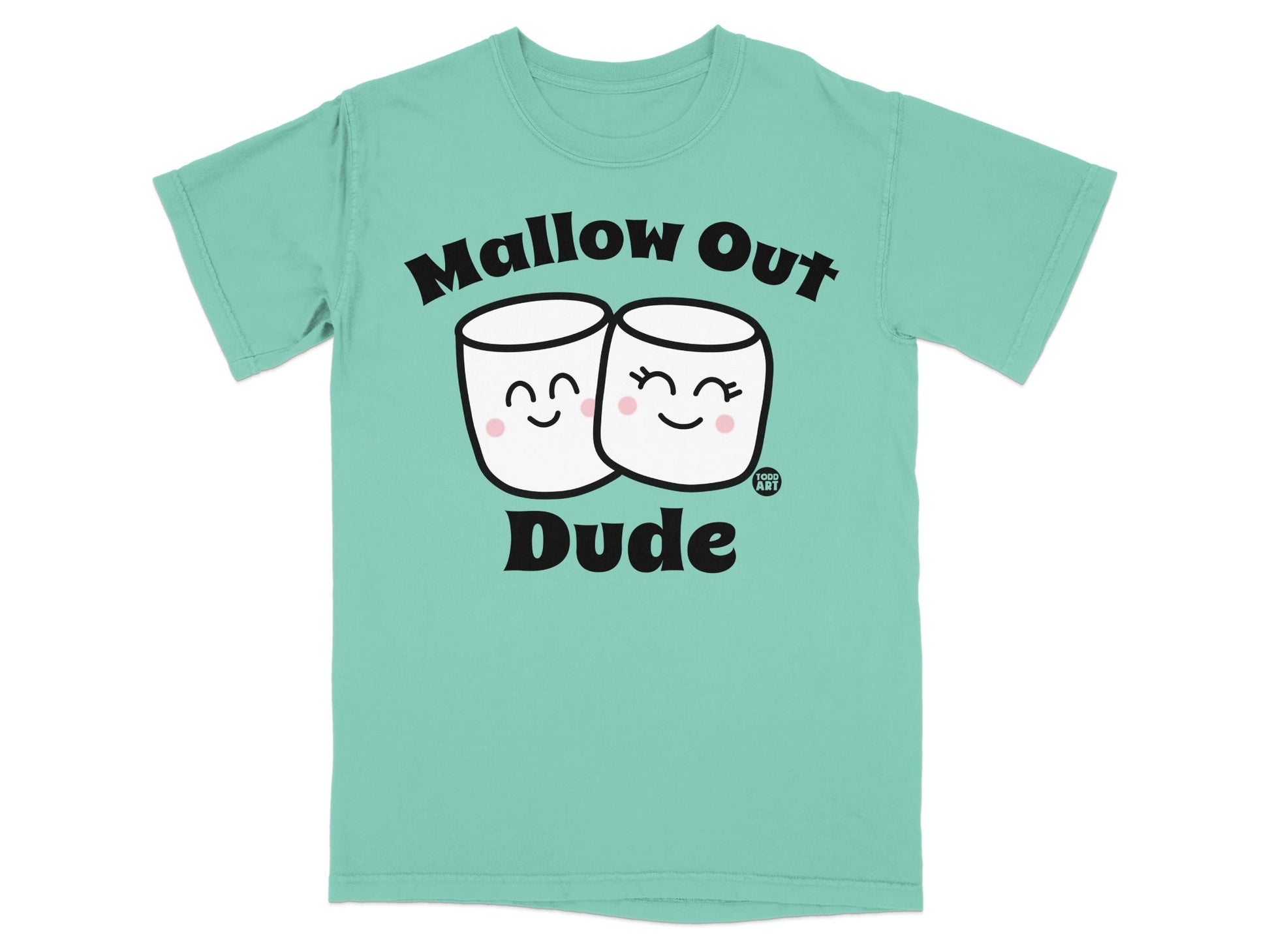 Mallow Out Dude Graphic Tee Fun Marshmallow Design Shirt