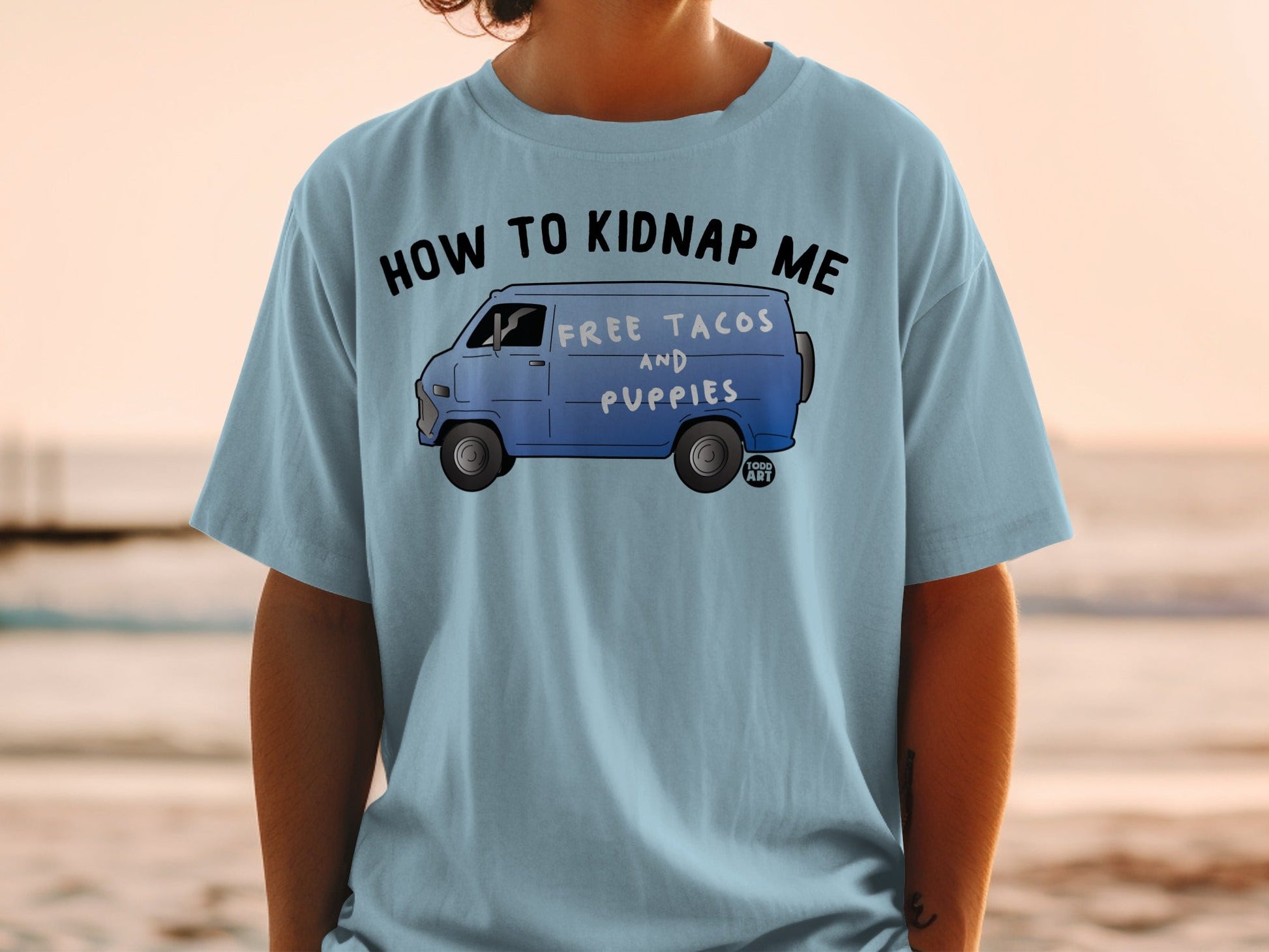 How to Kidnap Me Free Tacos and Puppies Shirt