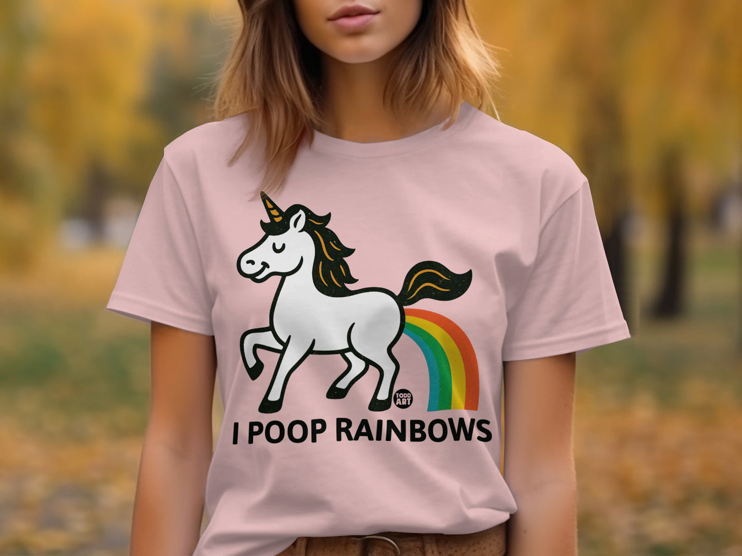 I Poop Rainbows Unicorn Graphic Tee