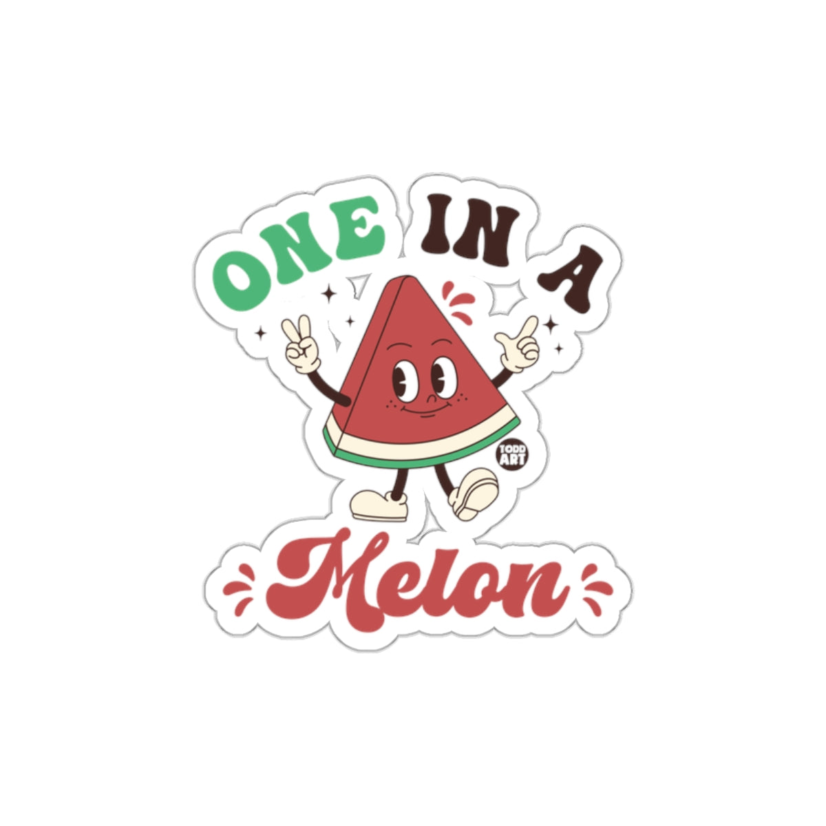 One in a Melon Graphic Design Sticker