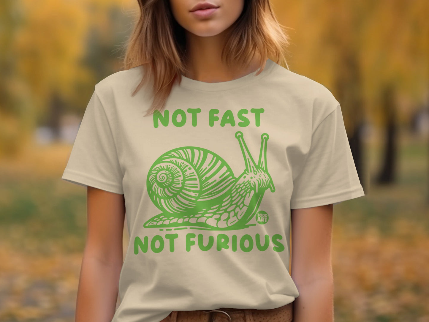 Not Fast Not Furious Snail Graphic T-shirt