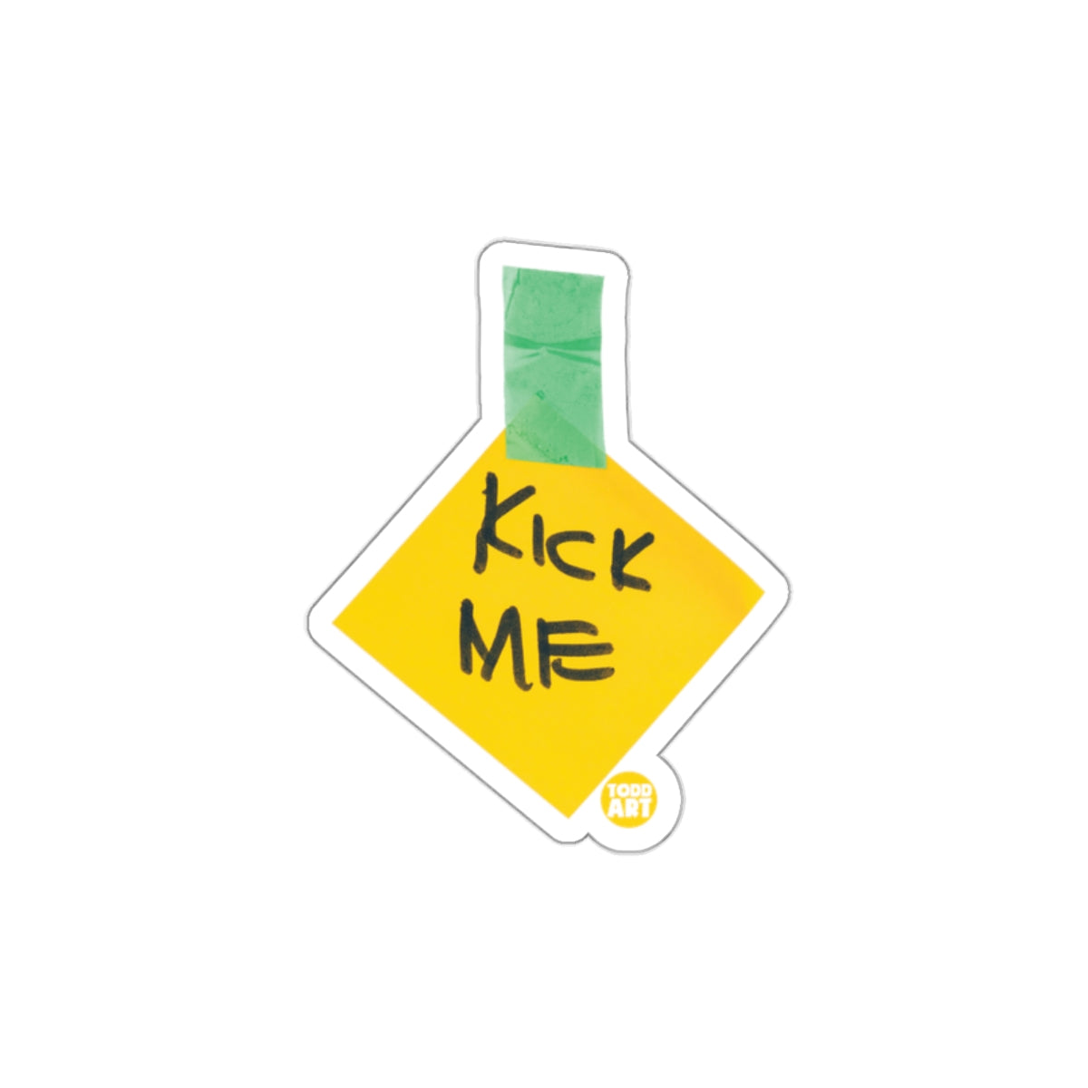Kick Me Post-It Style Funny Prank Sticker Product