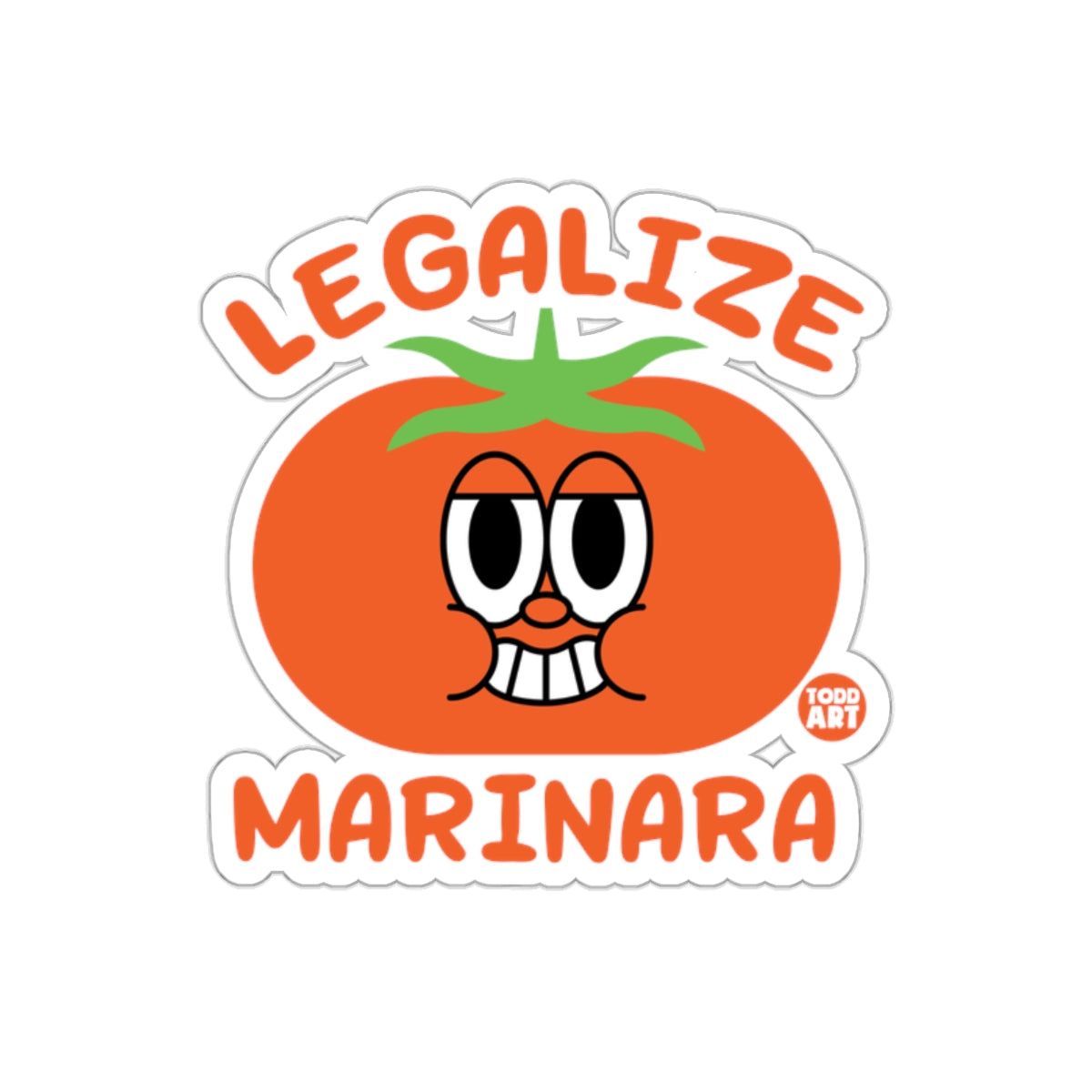 Legalize Marinara Funny Tomato Sticker