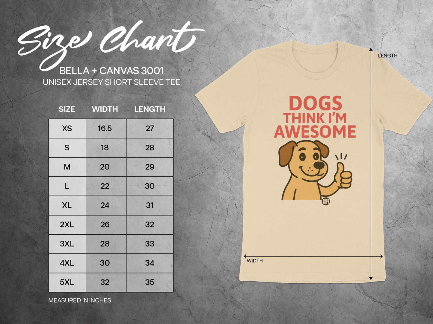 Dogs Think I'm Awesome Unisex Short Sleeve Tee product
