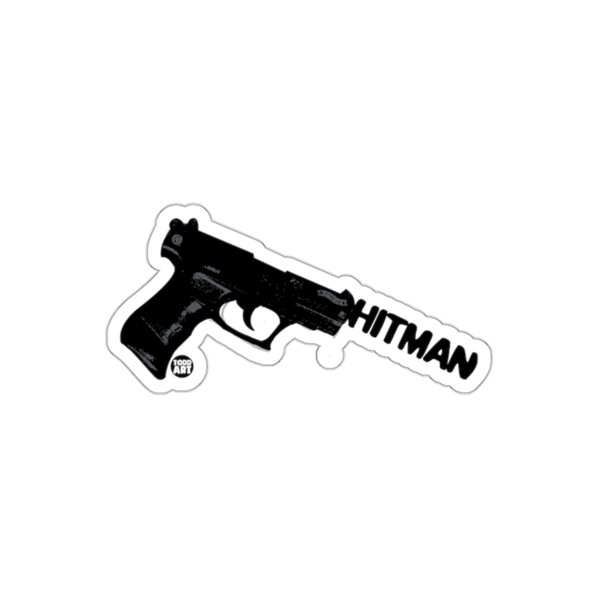 Hitman Gun Sticker for Unique Decor and Style