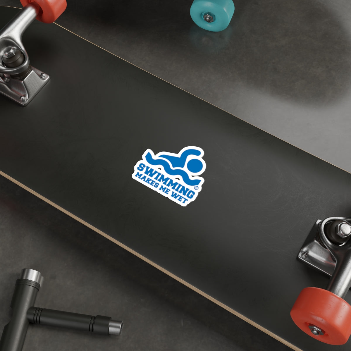 Swimming Makes Me Wet Funny Graphic Design Stickers