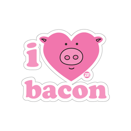 I Love Bacon with Cute Pig Design Sticker