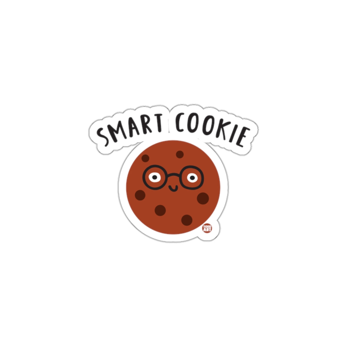 Adorable Smart Cookie Character Sticker Design