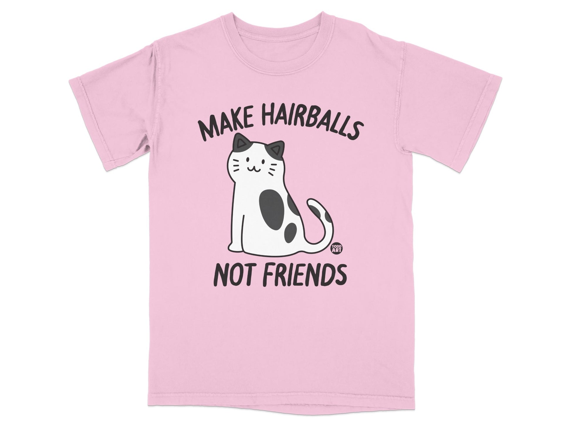Make Hairballs Not Friends Cat Graphic T-Shirt