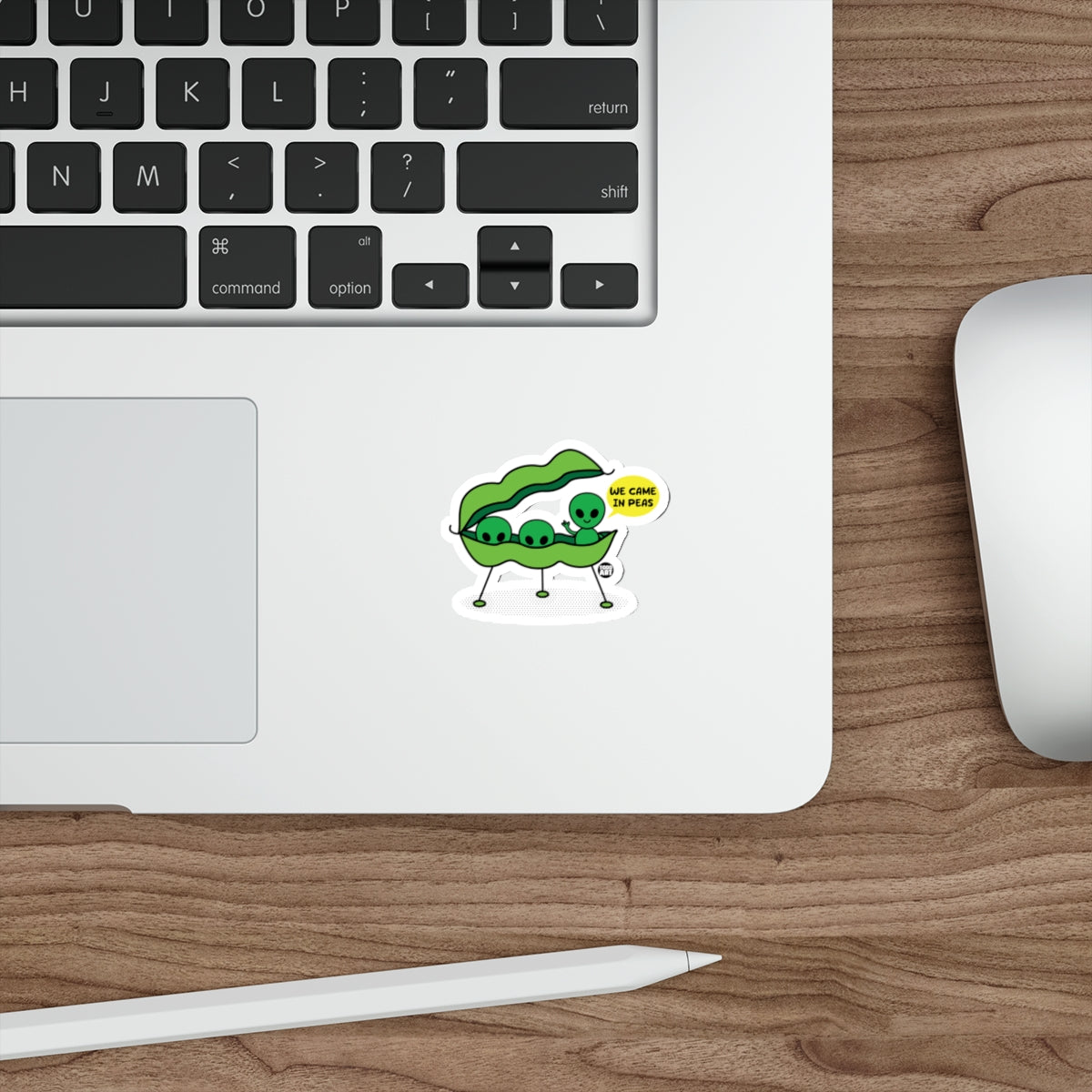 We Came In Peas Funny Alien Peas Sticker Product