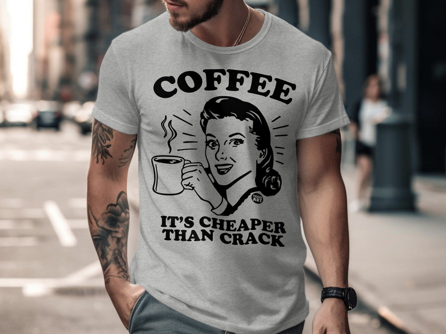 Coffee It's Cheaper Than Crack T-Shirt for Coffee Lovers