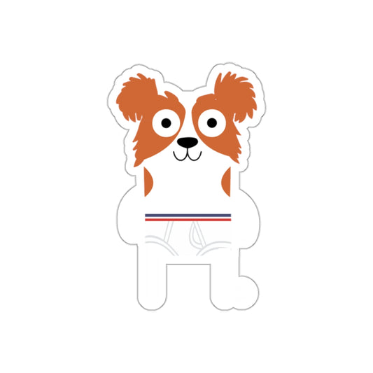 Cute Cartoon Dog Sticker with Big Eyes and Ears
