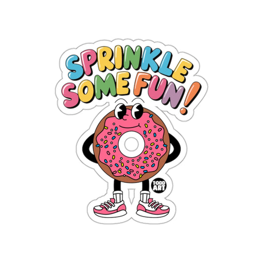 Sprinkle Some Fun Donut with Shoes Sticker