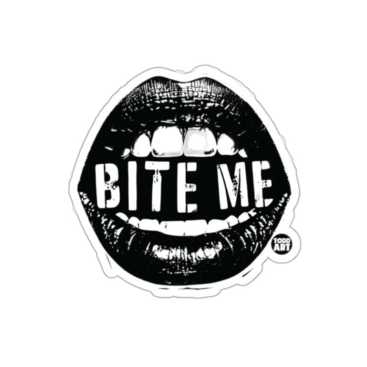Bite Me Lip Design Art Sticker for a Unique Look