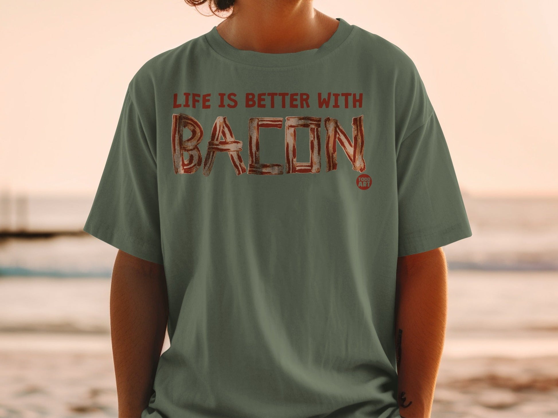 Life is Better with Bacon Graphic T-Shirt