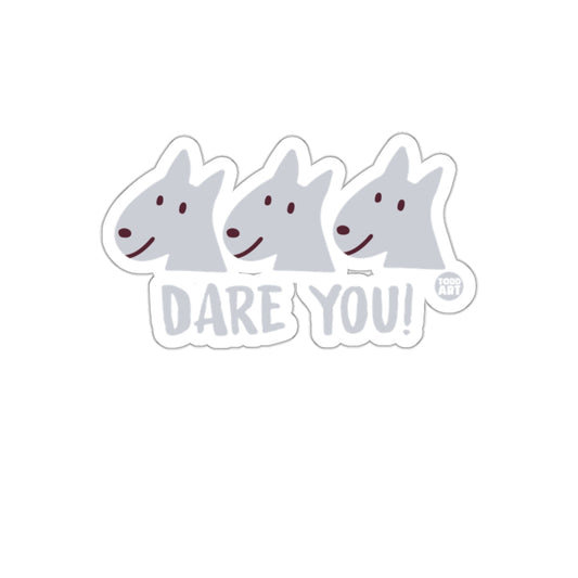 Dare You Three Dogs Design sticker Fun Todd Art Decal