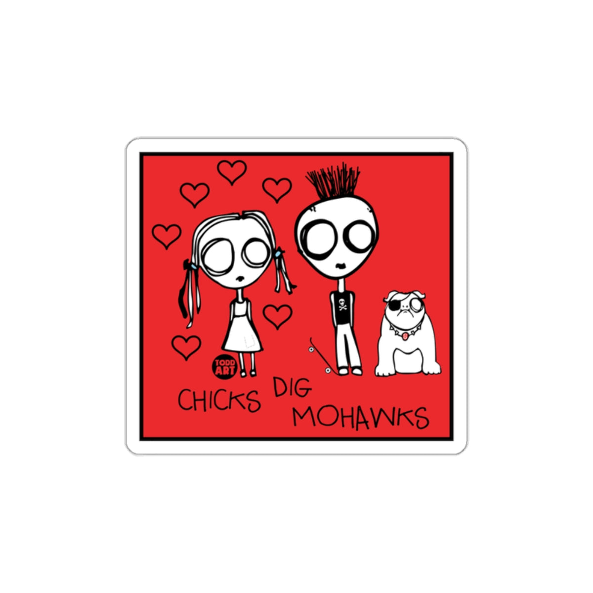 Chicks Dig Mohawks Graphic Design Artwork Decor