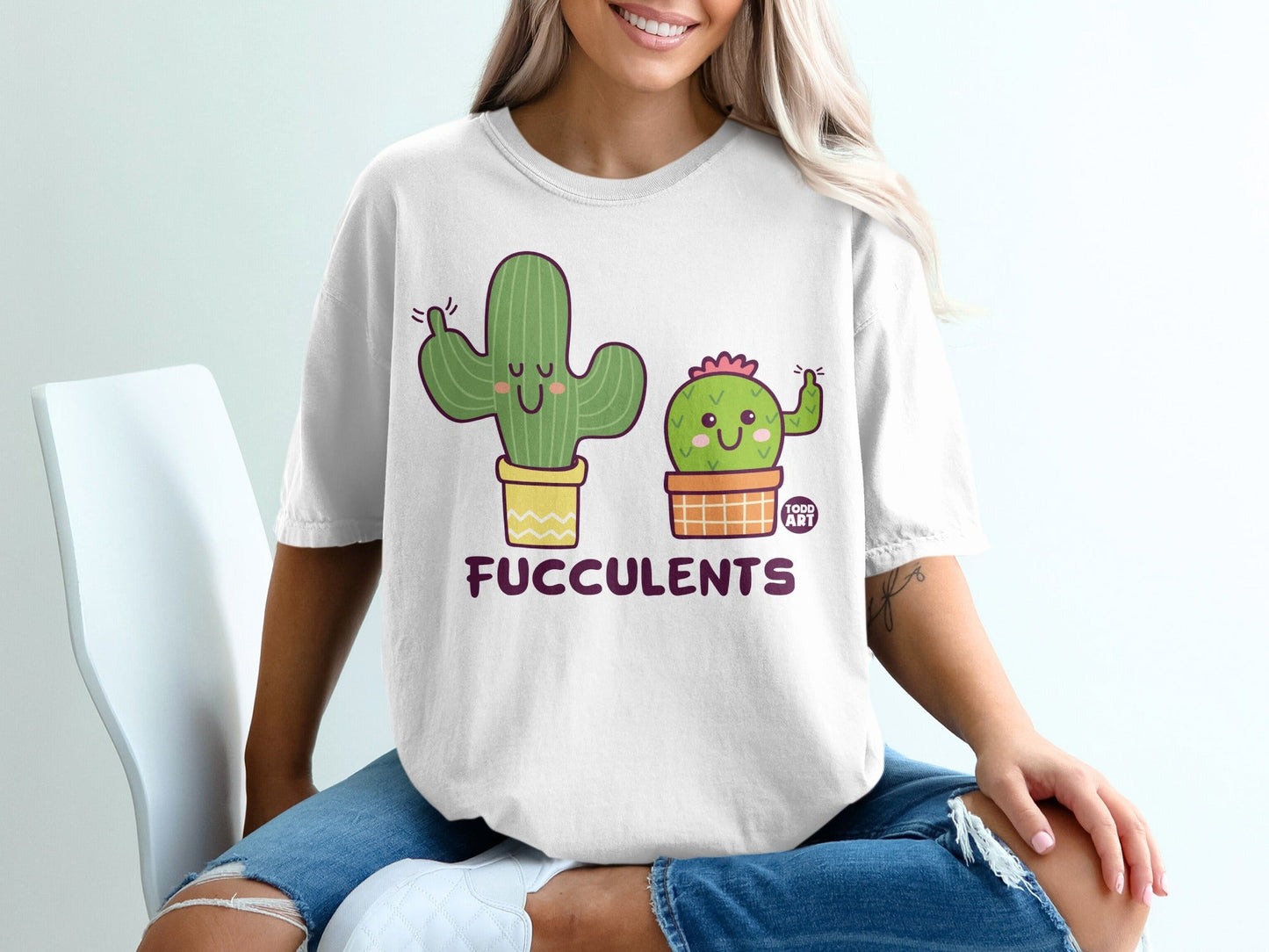 Funny Cactus Succulents Graphic T-Shirt