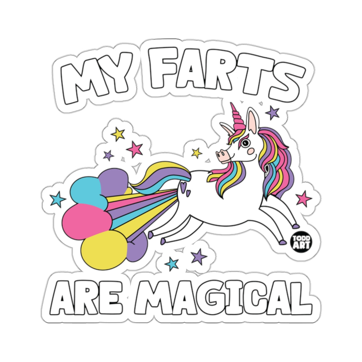 My Farts Are Magical Unicorn Rainbow Star 