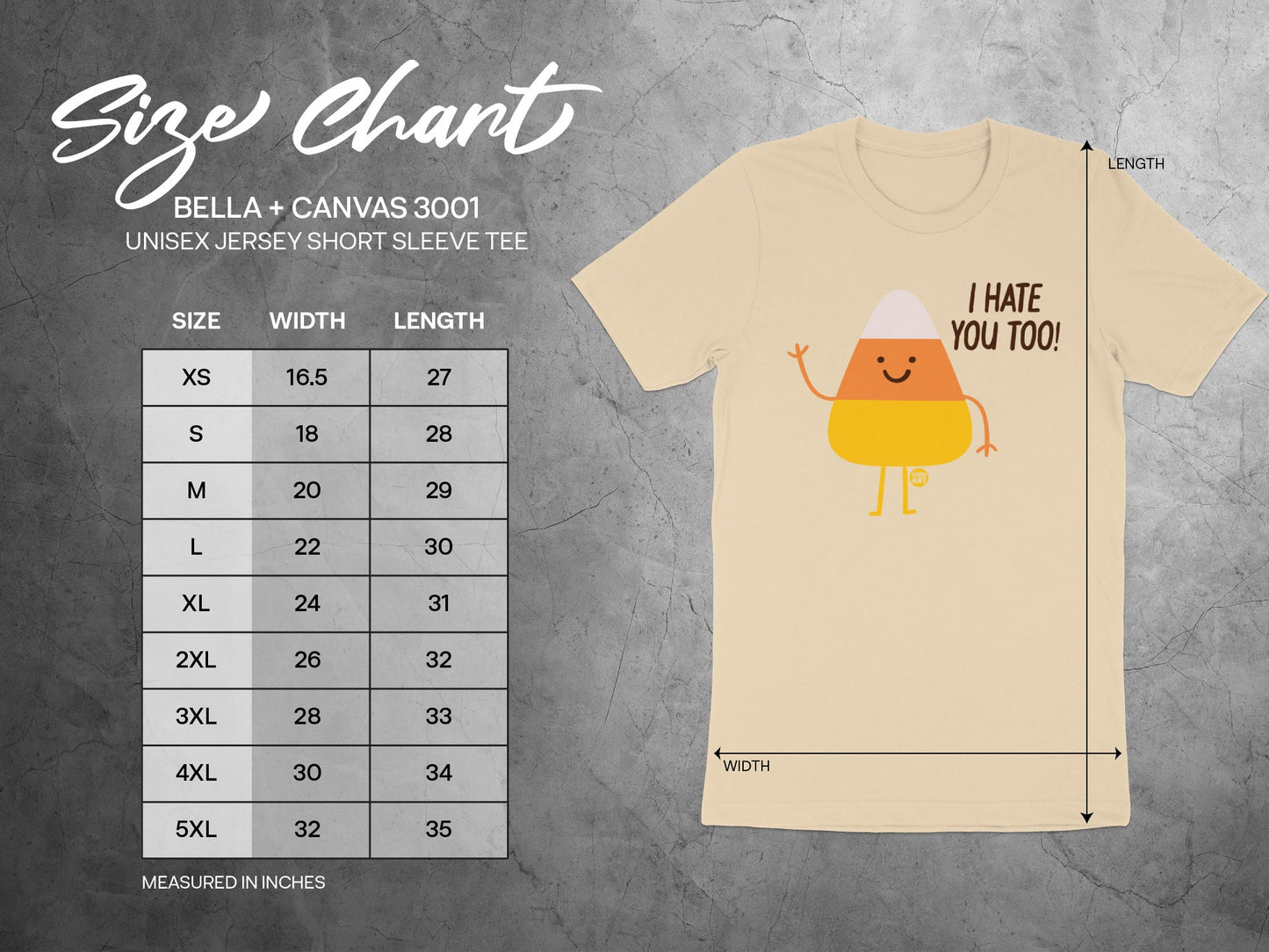 Humorous Candy Corn Design I Hate You Too Tee product
