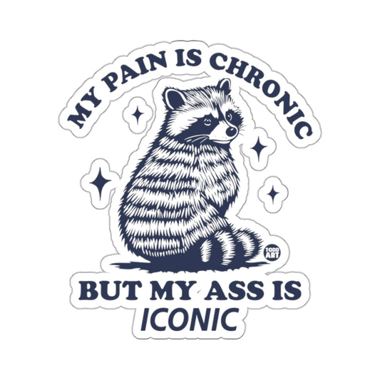 MY PAIN IS CHRONIC BUT MY ASS IS ICONIC Raccoon Humor 