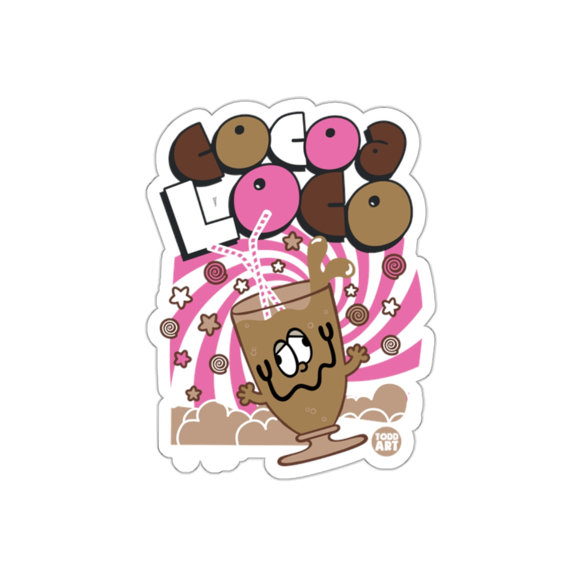 Cocoa Loco Fun Cartoon Themed Sticker for All Ages