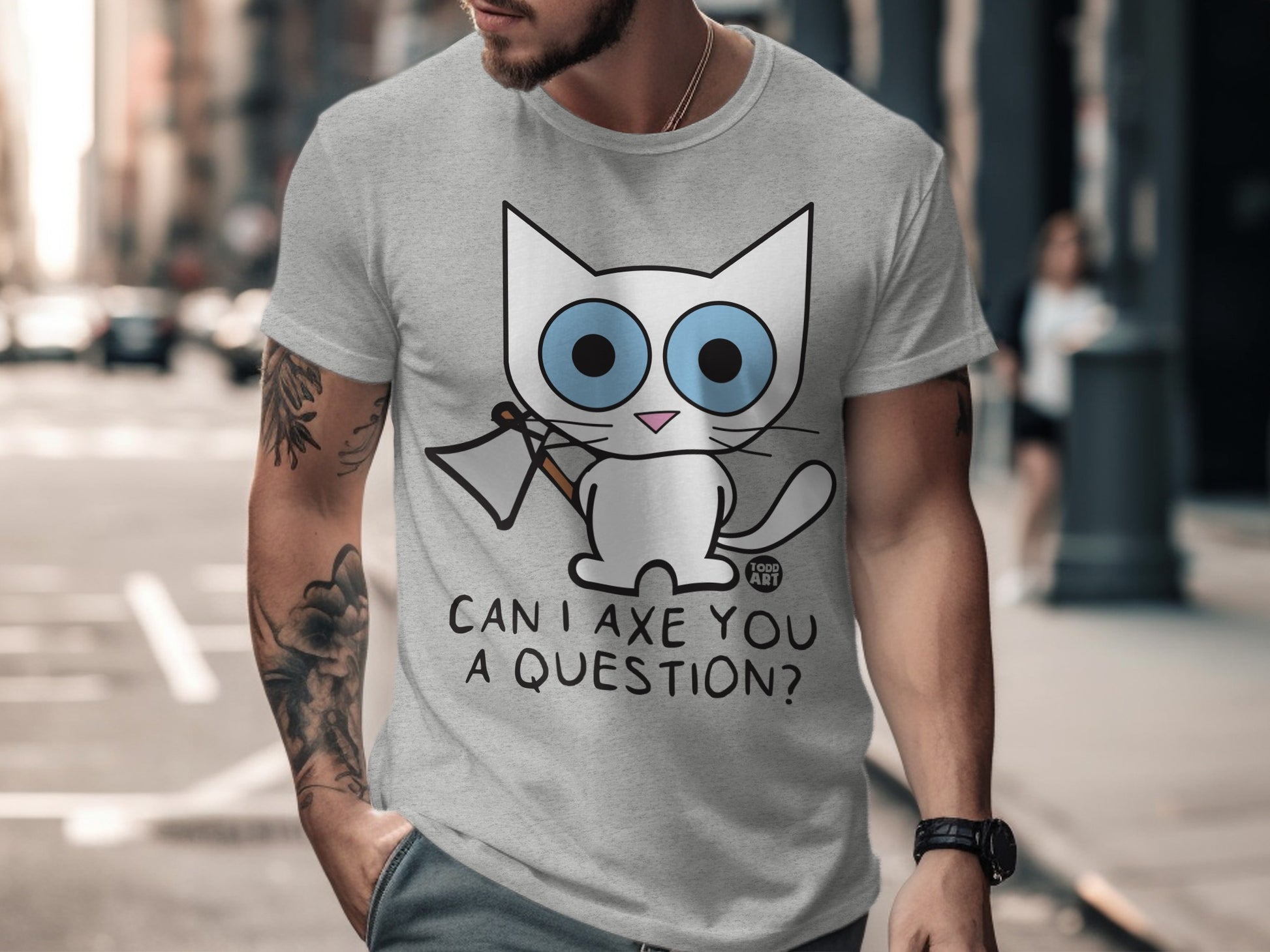 Can I Axe You A Question Funny Graphic T-Shirt