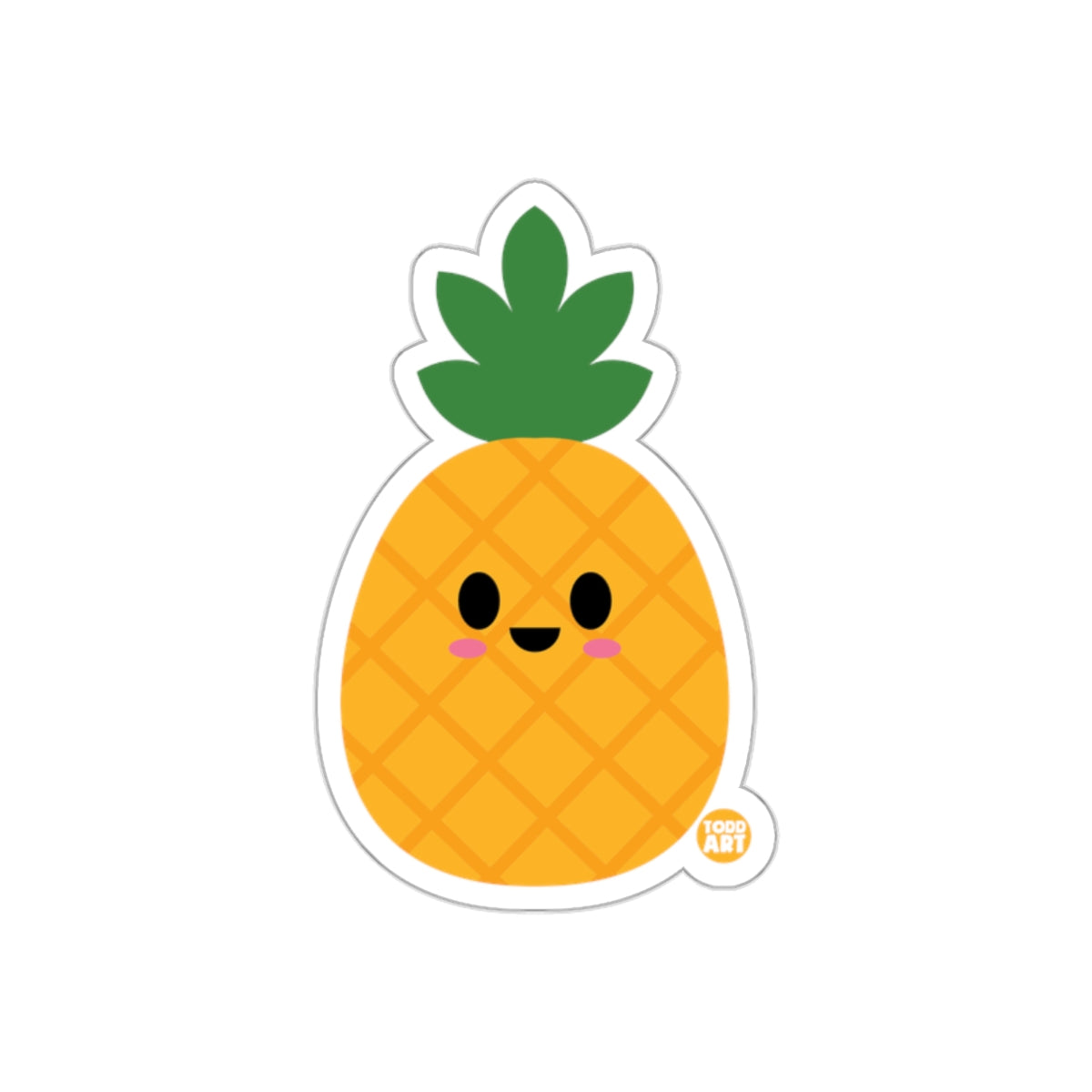 Cute Smiling Kawaii Pineapple Cartoon Sticker Product