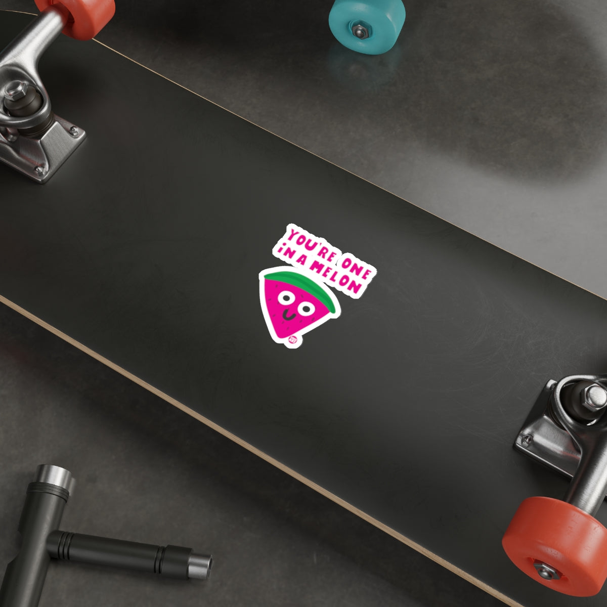 You're One In A Melon Skateboard Sticker Product