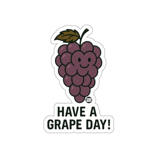 Have A Grape Day Cute Smiling Grape Sticker