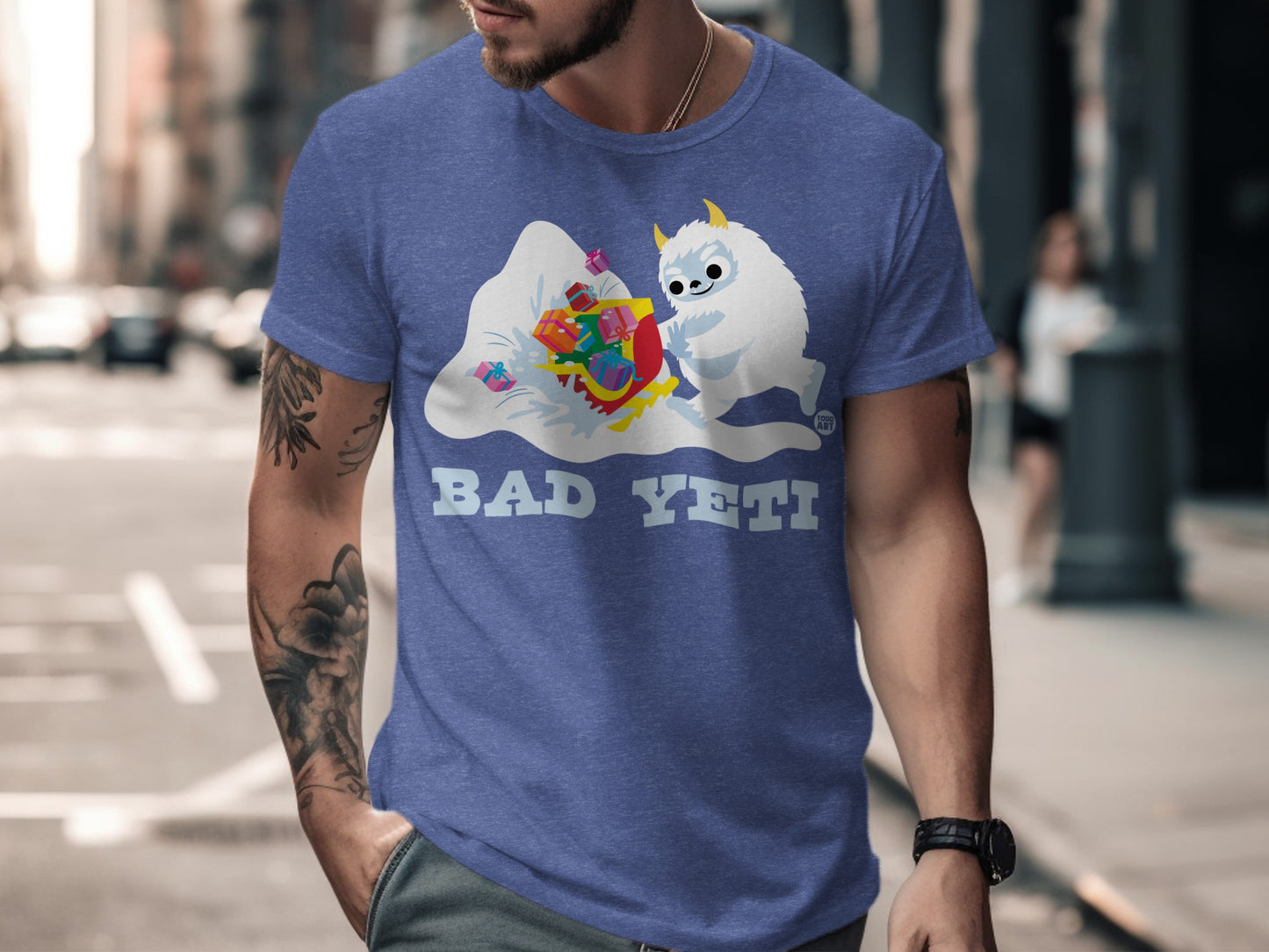 Bad Yeti Stealing Gifts Graphic T-shirt