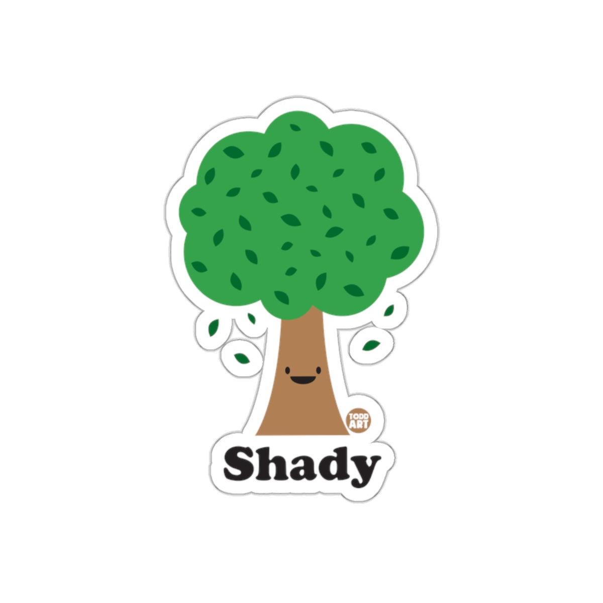 A Cute Shady Tree with Todd Art Logo Design Stickers