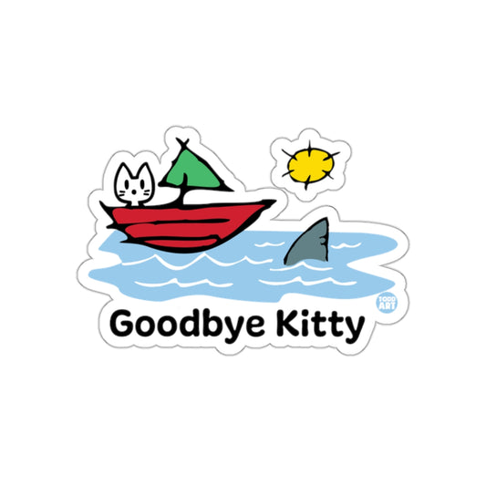 Goodbye Kitty Cute Cartoon Design Sticker Decal
