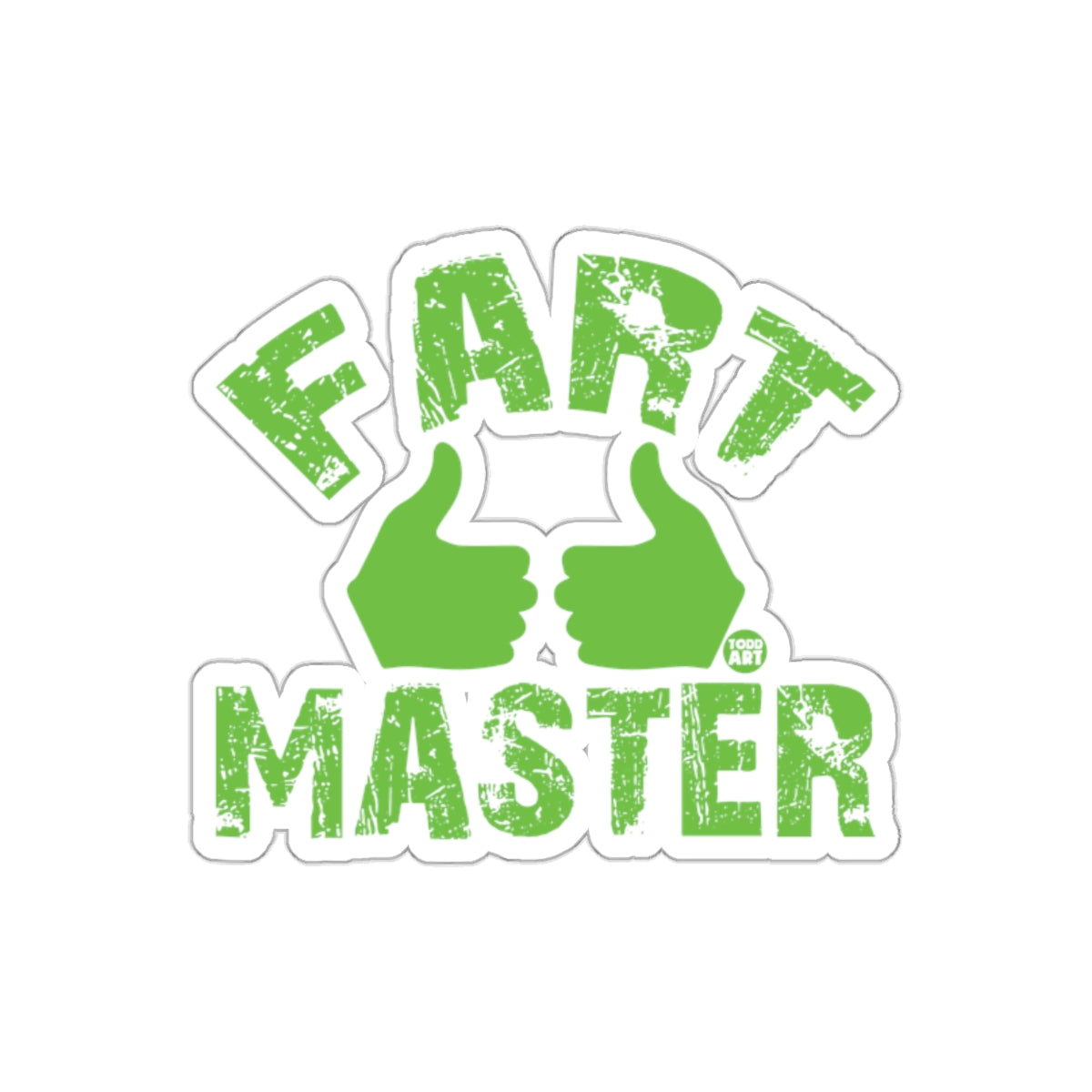 Fart Master Thumbs Up Humorous Sticker