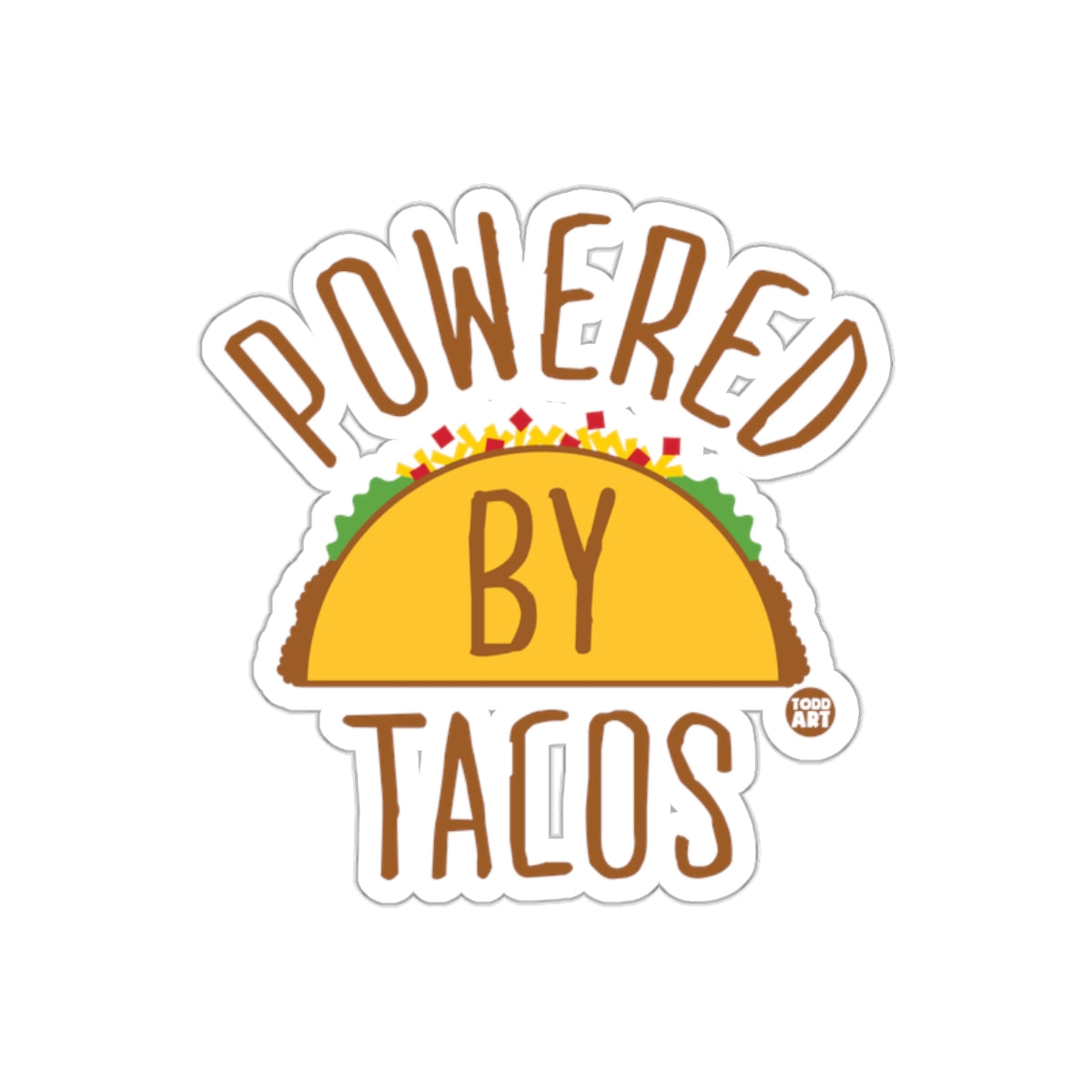Powered by Tacos Graphic Design Sticker