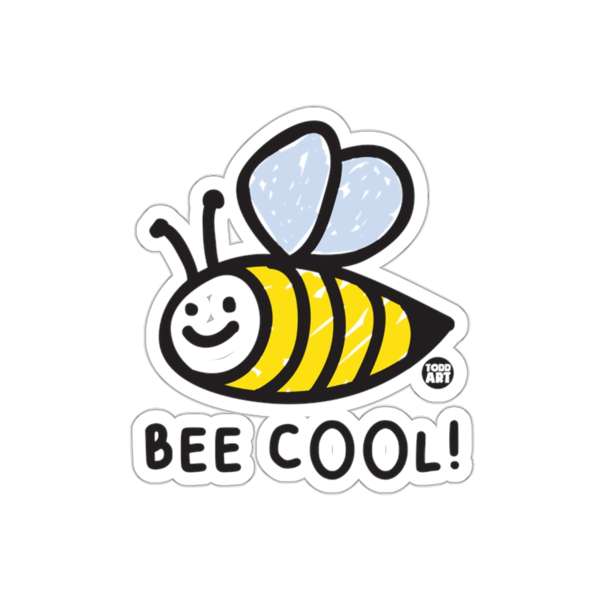 Bee Cool Graphic Sticker for Adding Fun to Surfaces