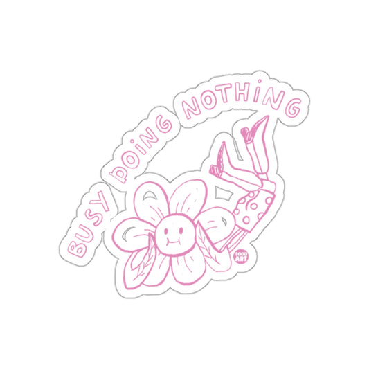 Busy Doing Nothing Flower With Person Doodle Art Stickers