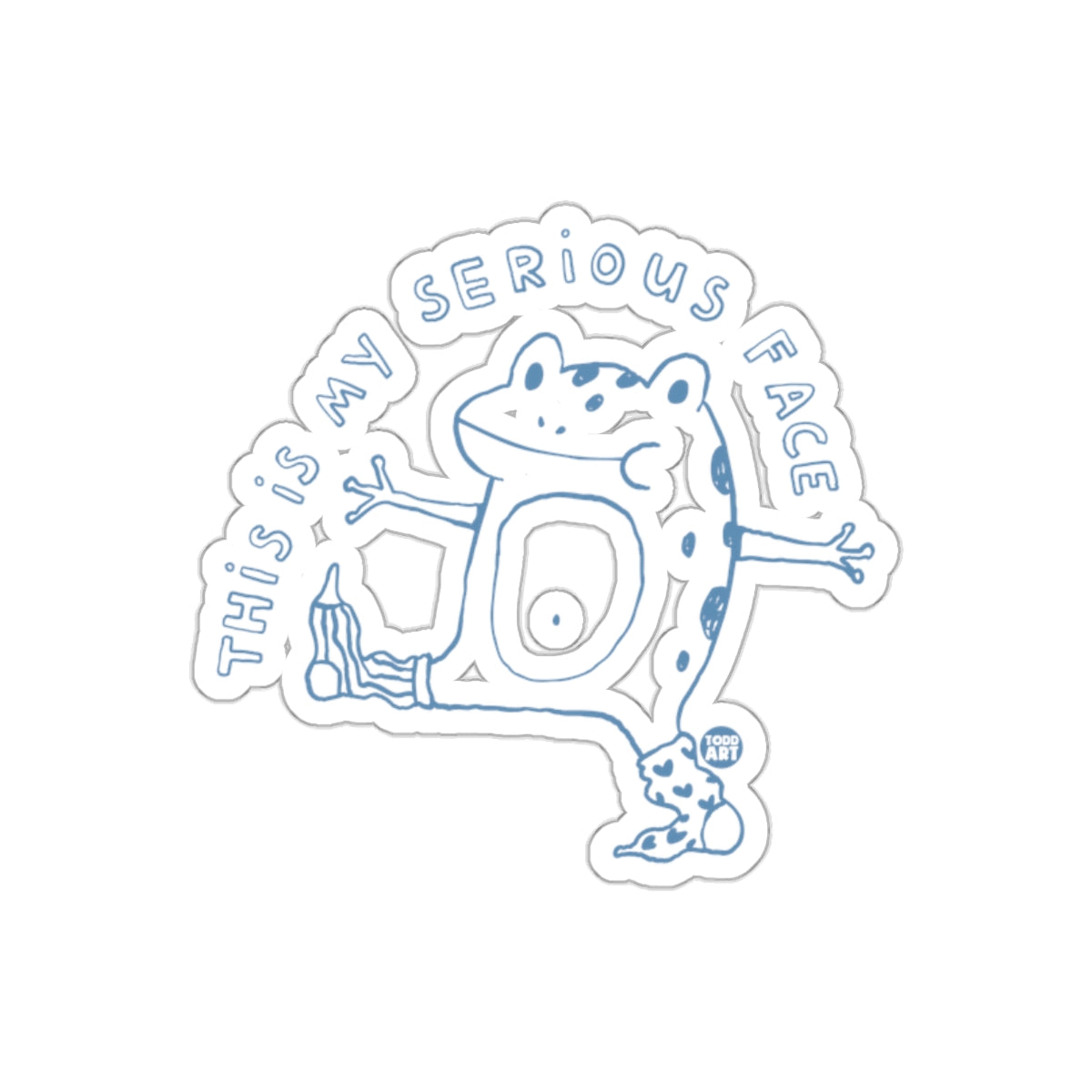 This Is My Serious Face Funny Frog Sticker