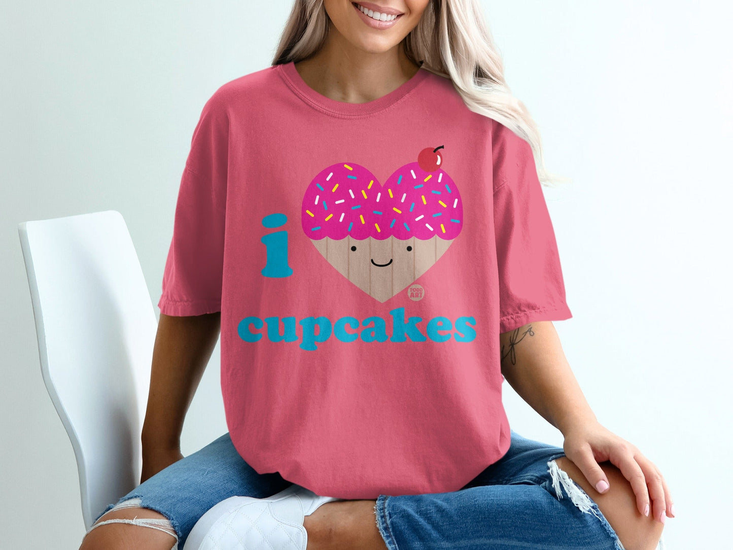 I Love Cupcakes Colorful Design Shirt for Cupcake Lovers