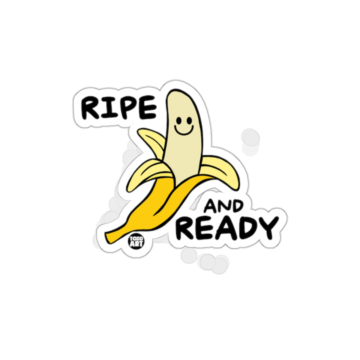 RIPE AND READY Banana Cartoon Sticker product
